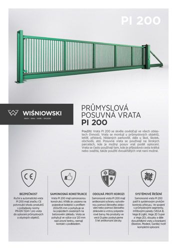 Průmyslová posuvná brány PI 200