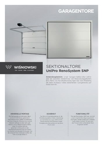 Sektionaltore UniPro Renosystem SNP