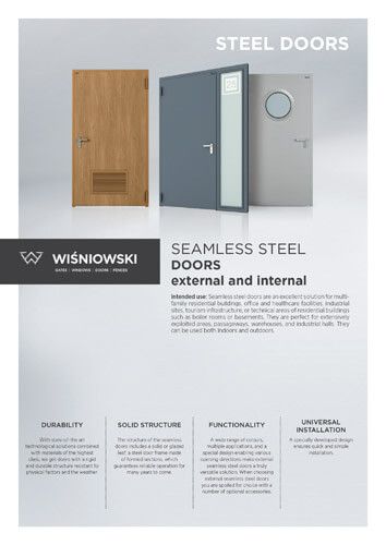 External and indoor steel seamless doors