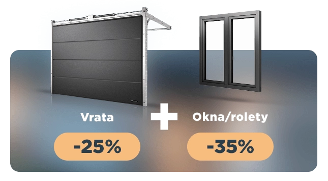 Garážová vrata a okna nebo rolety