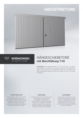  Hängeschiebetore mit Blechfüllung T-10