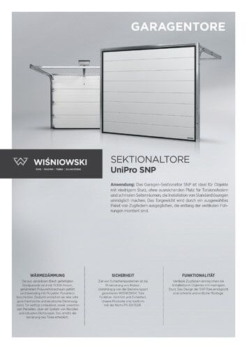 Sektionaltore UniPro SNP