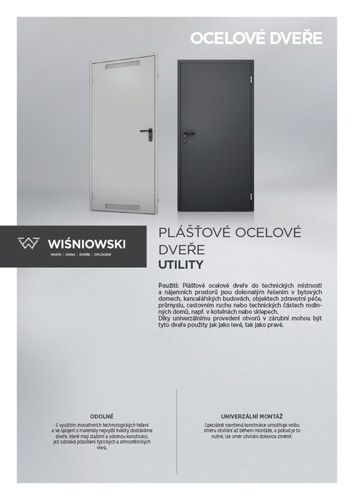 Plášťové ocelové dveře UTILITY