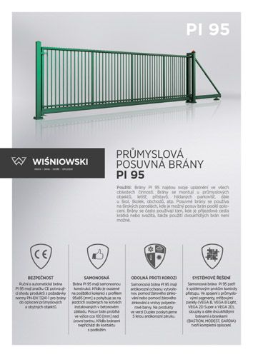 Průmyslová posuvná brány PI 95
