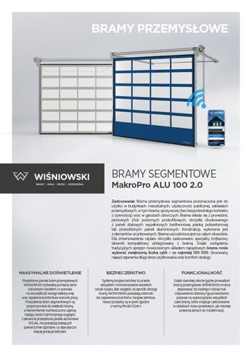 Bramy segmentowe MakroPro ALU 100 2.0