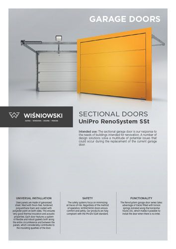 Sectional doors UniPro RenoSystem SSt