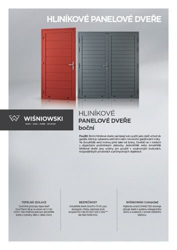 Hliníkové panelové dveře