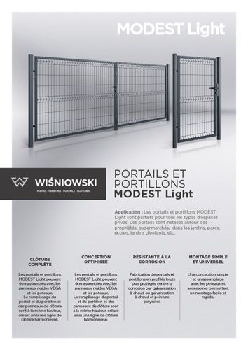 Portail et portillon de clôture MODEST Light