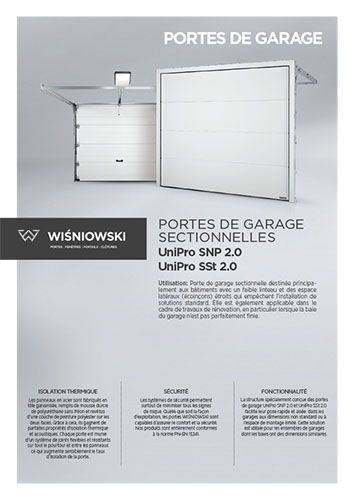 Portes sectionnelles UniPro SNP 2.0, UniPro SSt 2.0