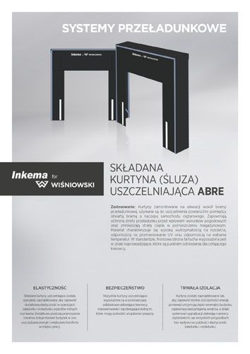Składana kurtyna (śluza) uszczelniająca ABRE