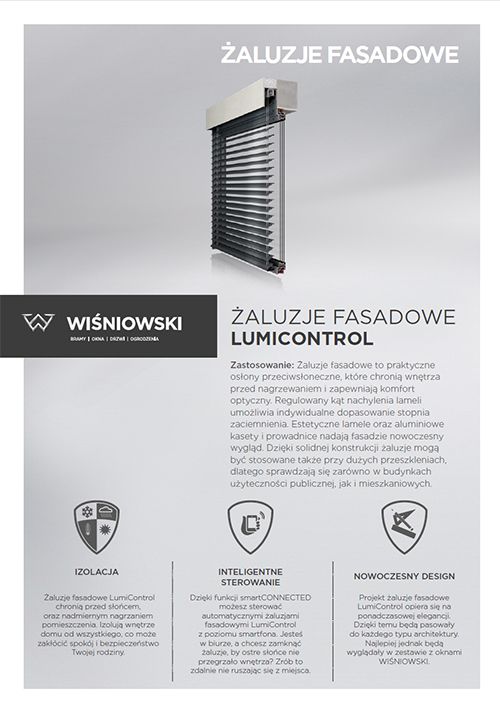 Żaluzje fasadowe LumiControl