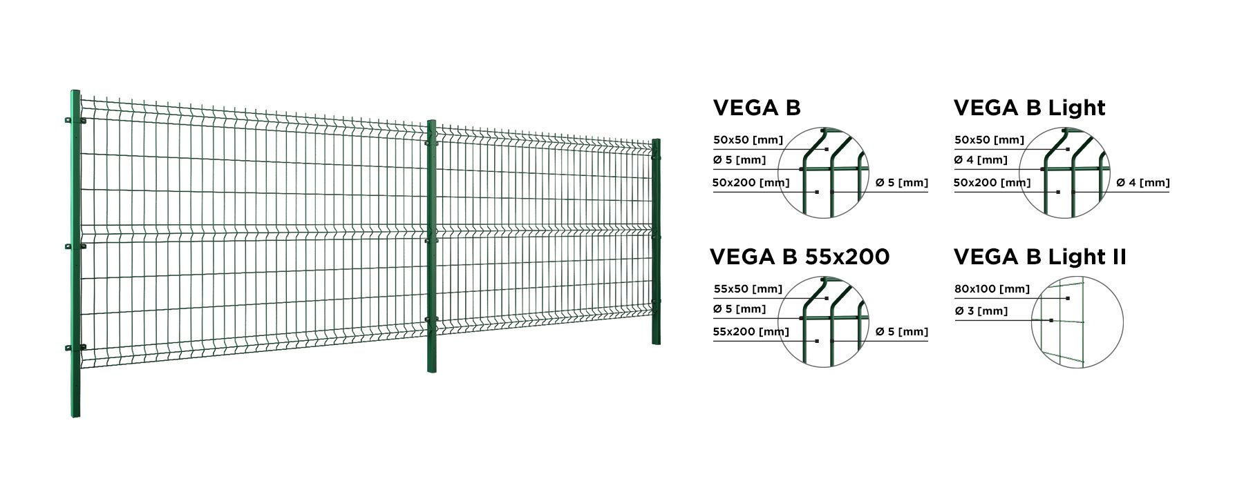 VEGA B, VEGA B Light, VEGA B 55x200 i VEGA B Light II