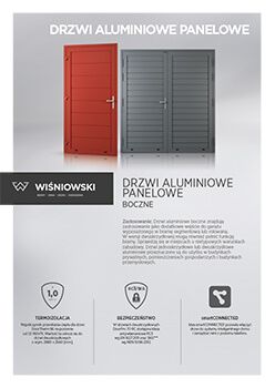 Drzwi aluminiowe panelowe stalowe